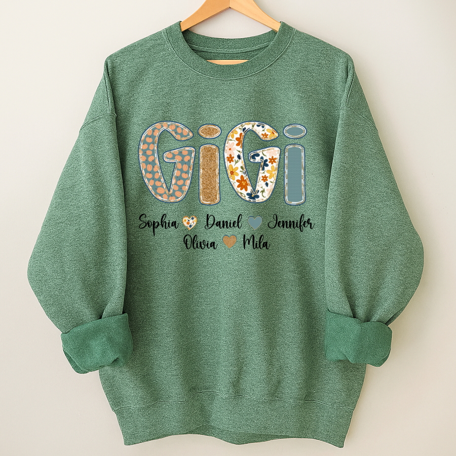 Pumkin Floral Fall Gigi Custom Gigi and Grankids Shirt