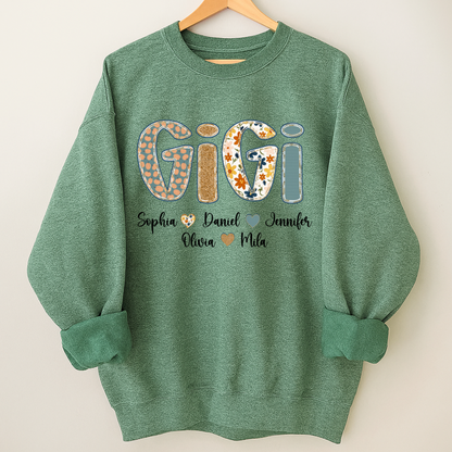 Pumkin Floral Fall Gigi Custom Gigi and Grankids Shirt