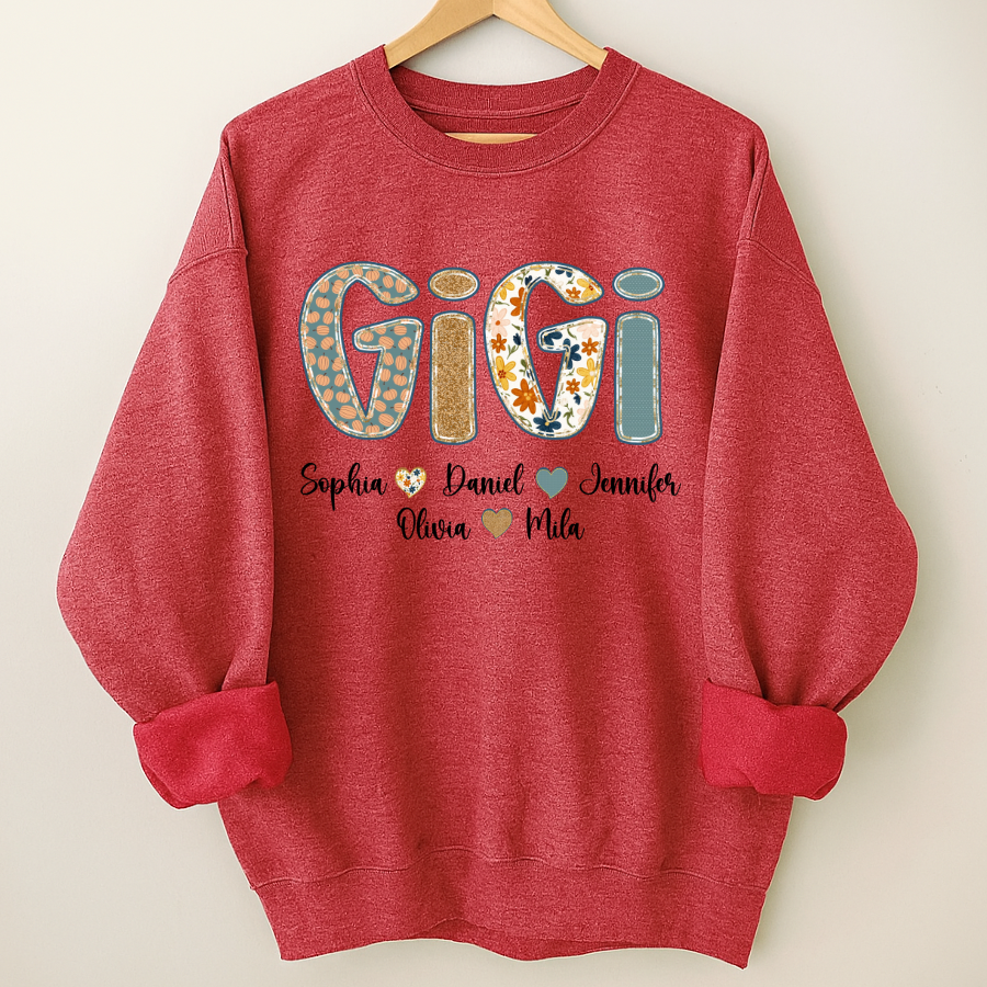 Pumkin Floral Fall Gigi Custom Gigi and Grankids Shirt