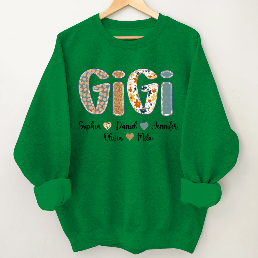 Pumkin Floral Fall Gigi Custom Gigi and Grankids Shirt