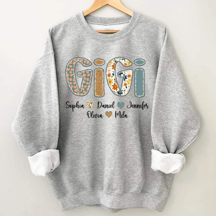 Pumkin Floral Fall Gigi Custom Gigi and Grankids Shirt