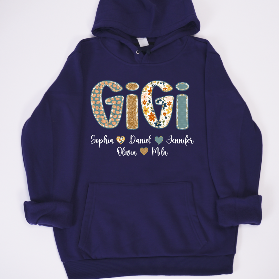 Pumkin Floral Fall Gigi Custom Gigi and Grankids Shirt