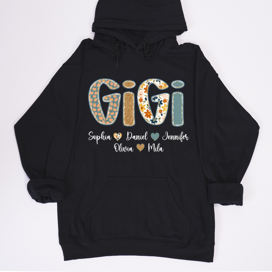 Pumkin Floral Fall Gigi Custom Gigi and Grankids Shirt