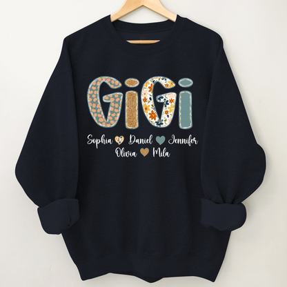 Pumkin Floral Fall Gigi Custom Gigi and Grankids Shirt