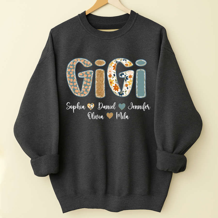 Pumkin Floral Fall Gigi Custom Gigi and Grankids Shirt
