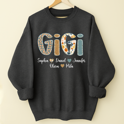 Pumkin Floral Fall Gigi Custom Gigi and Grankids Shirt