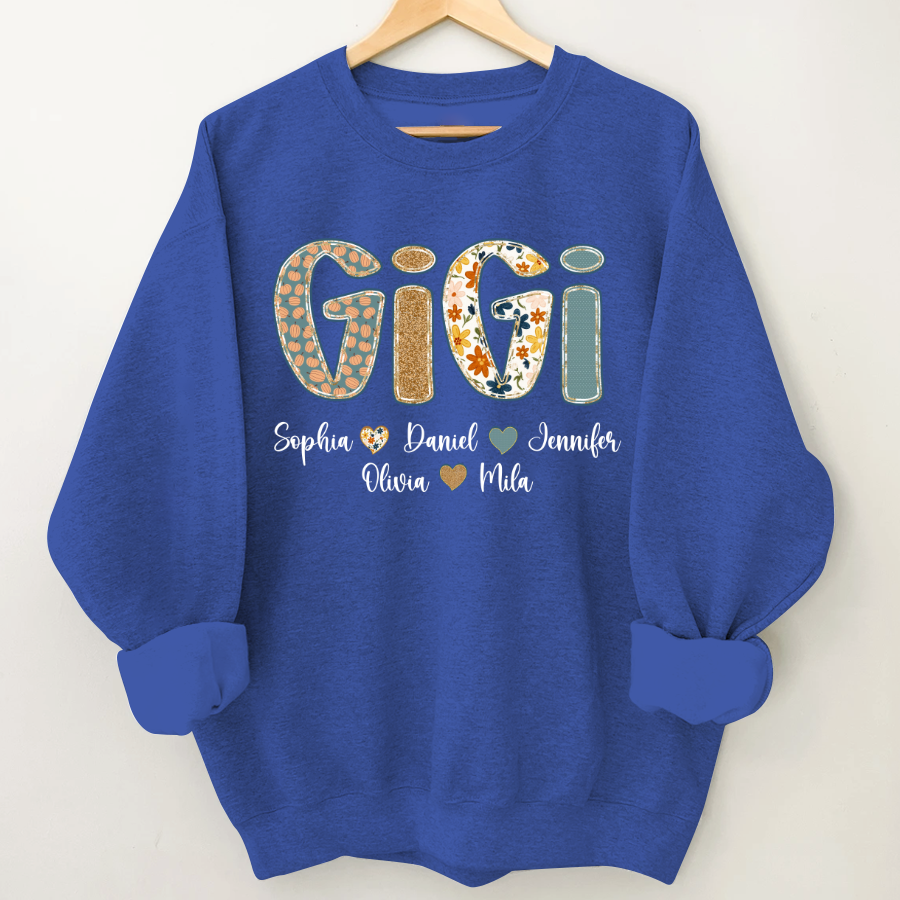 Pumkin Floral Fall Gigi Custom Gigi and Grankids Shirt