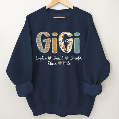 Pumkin Floral Fall Gigi Custom Gigi and Grankids Shirt
