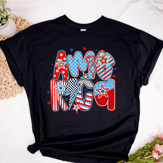 Retro America Coquette 4th of July T-Shirt