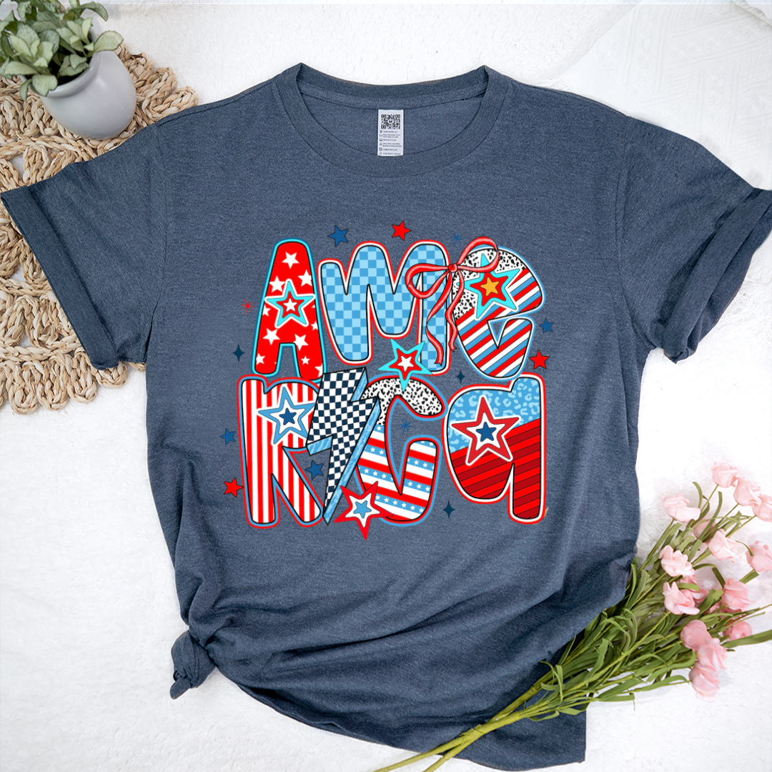 Retro America Coquette 4th of July T-Shirt