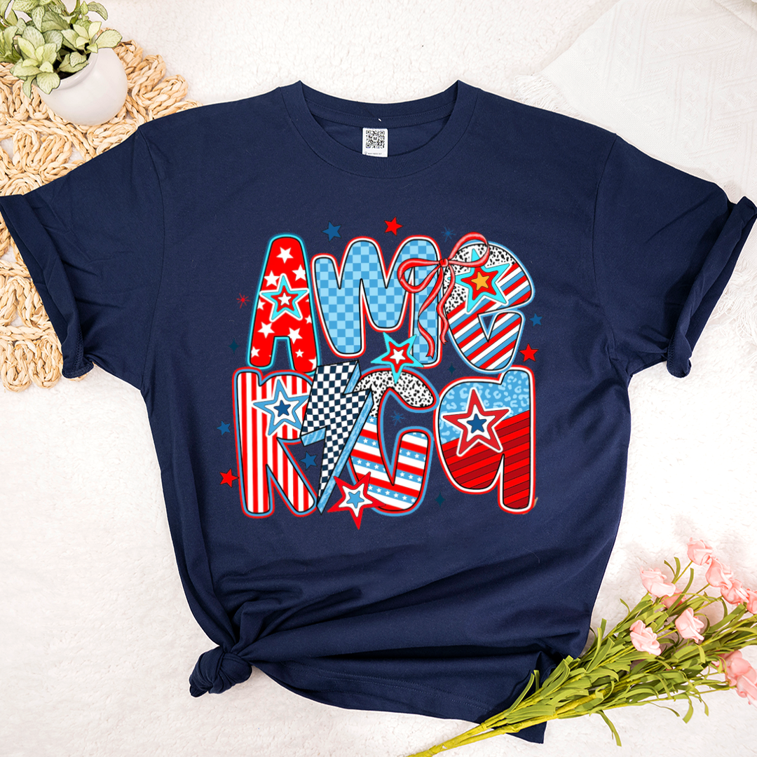 Retro America Coquette 4th of July T-Shirt