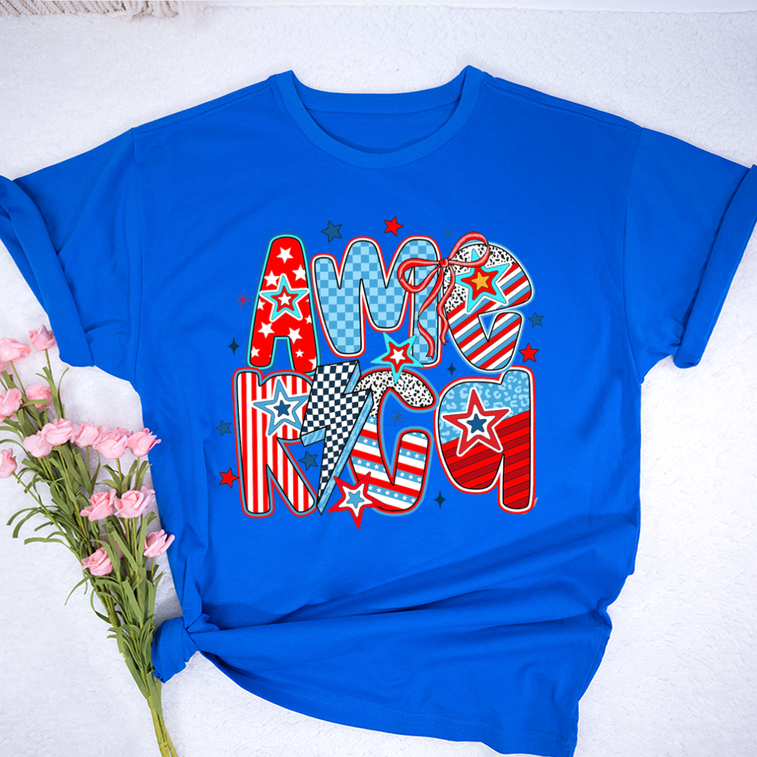 Retro America Coquette 4th of July T-Shirt