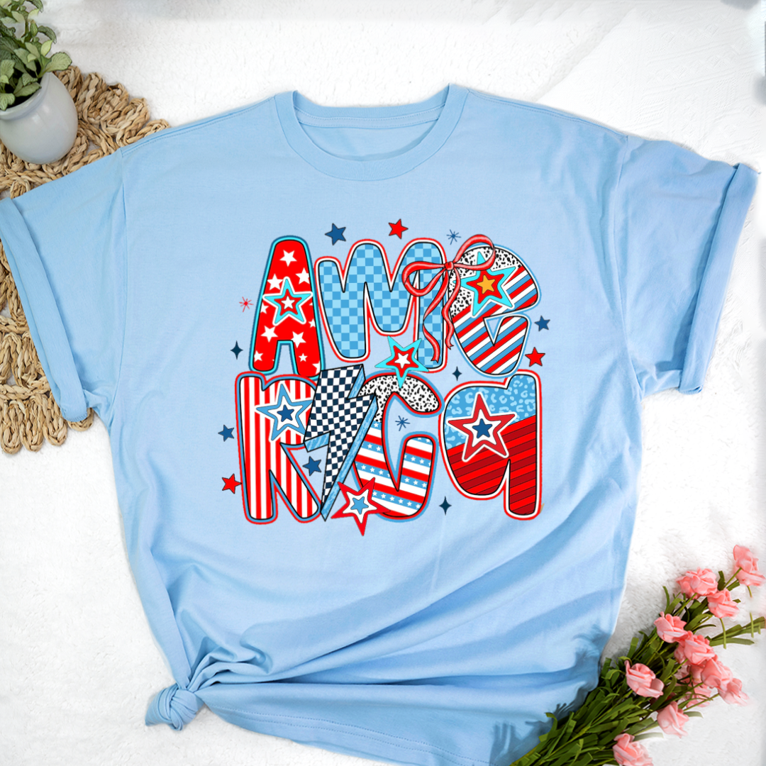 Retro America Coquette 4th of July T-Shirt