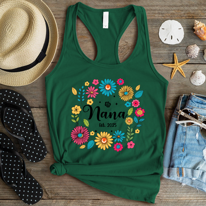 Retro Flower Nana Custom Nana And Est Year Shirt