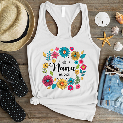 Retro Flower Nana Custom Nana And Est Year Shirt