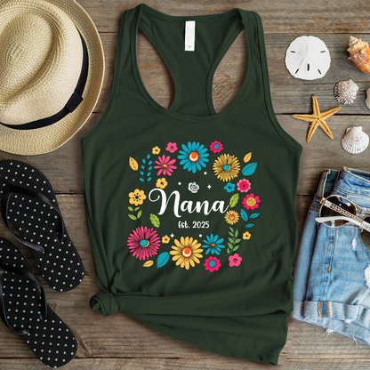 Retro Flower Nana Custom Nana And Est Year Shirt