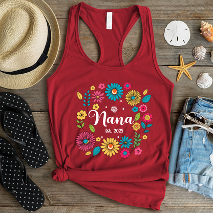 Retro Flower Nana Custom Nana And Est Year Shirt