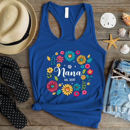 Retro Flower Nana Custom Nana And Est Year Shirt