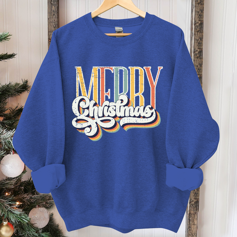 Retro Merry Christmas Sweatshirt, Cute Christmas Sweatshirt, Merry Christmas, Christmas Crewneck, Holiday Sweatshirt, Winter Sweatshirt