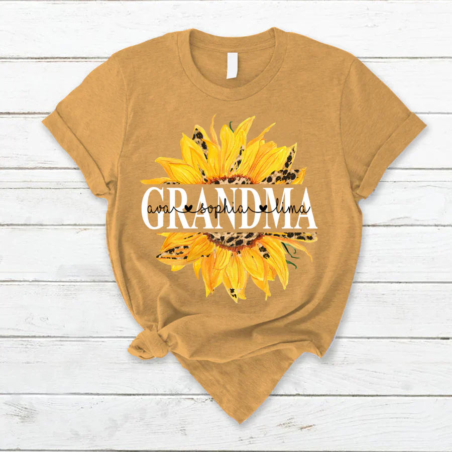 Sunflowers Grandma And Kids VTN221126 T-Shirt