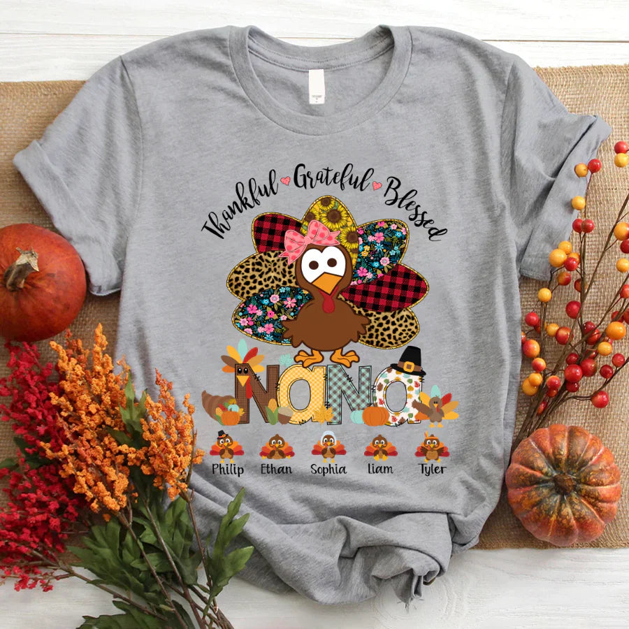 Thankful Greatful Blessed Nana Turkey 2022 T-Shirt