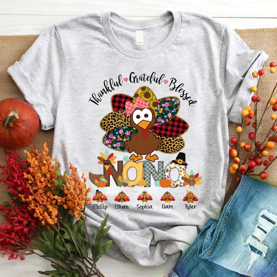 Thankful Greatful Blessed Nana Turkey 2022 T-Shirt
