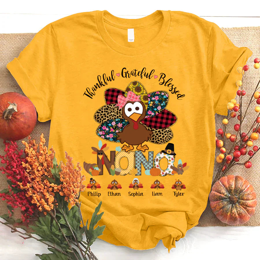 Thankful Greatful Blessed Nana Turkey 2022 T-Shirt