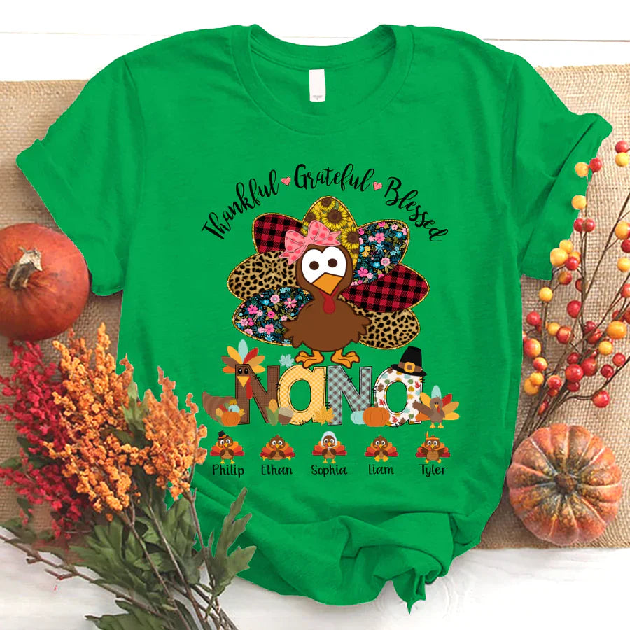 Thankful Greatful Blessed Nana Turkey 2022 T-Shirt