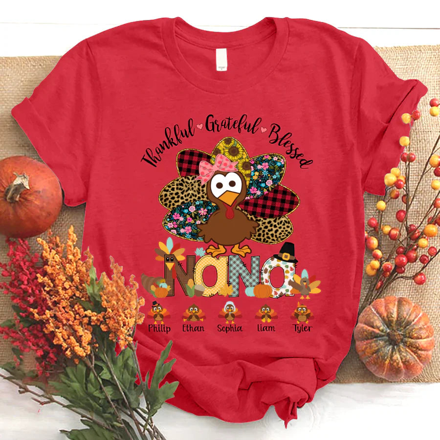 Thankful Greatful Blessed Nana Turkey 2022 T-Shirt