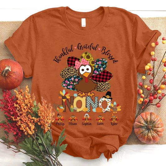 Thankful Greatful Blessed Nana Turkey 2022 T-Shirt