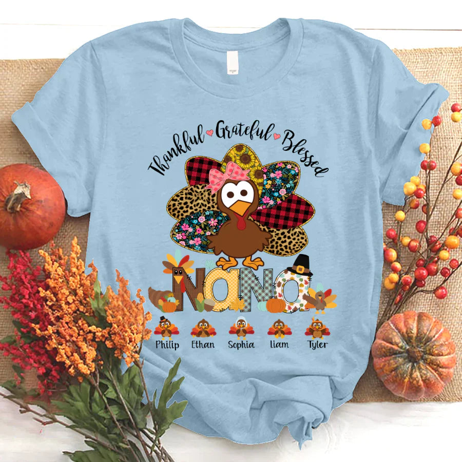 Thankful Greatful Blessed Nana Turkey 2022 T-Shirt