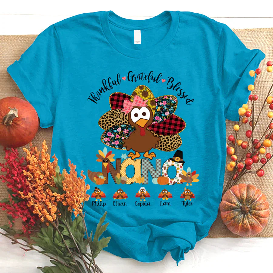 Thankful Greatful Blessed Nana Turkey 2022 T-Shirt