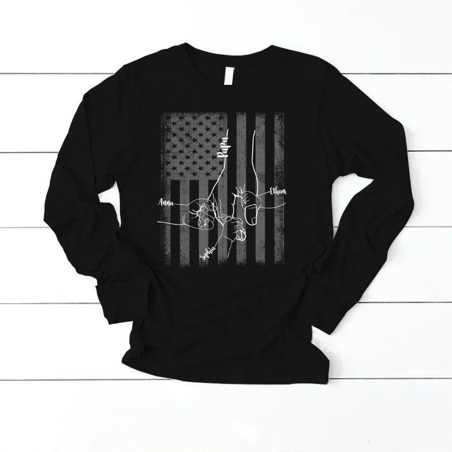They Call Me Papa Hands Flag VTN221126 Longsleeve