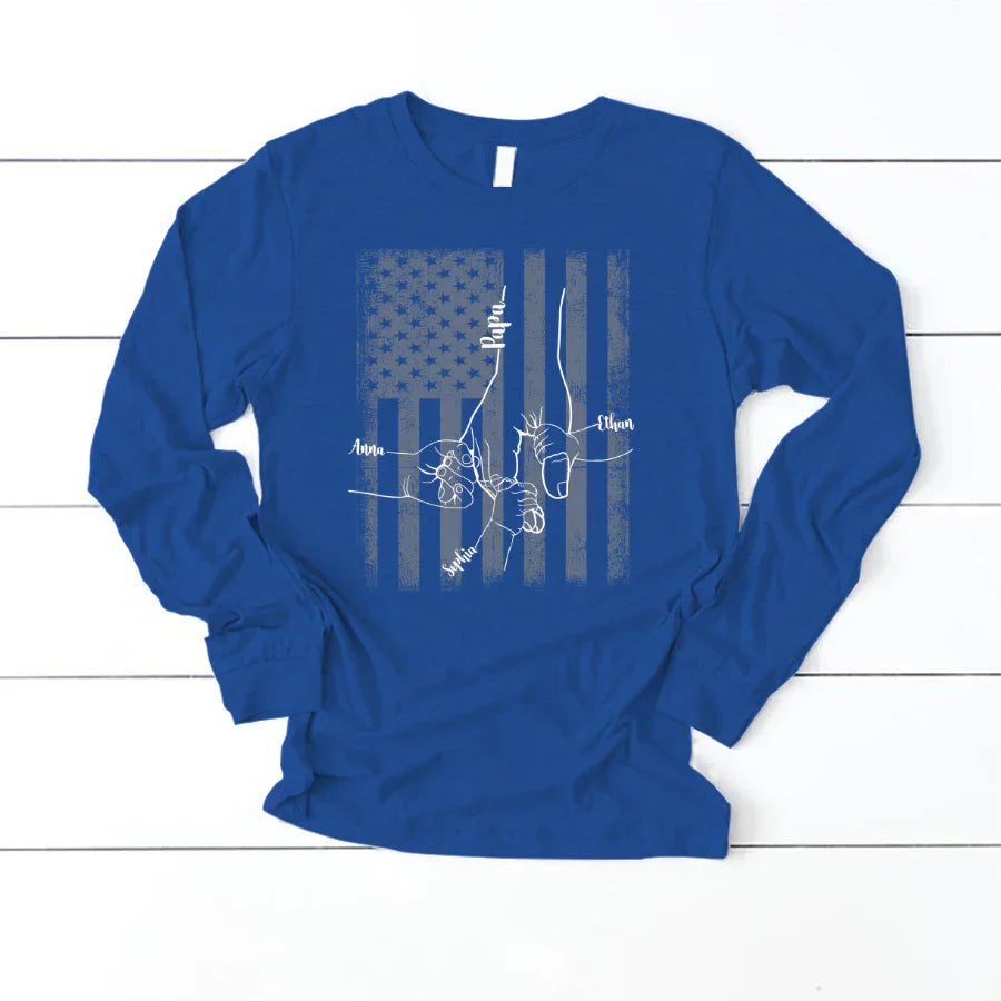 They Call Me Papa Hands Flag VTN221126 Longsleeve