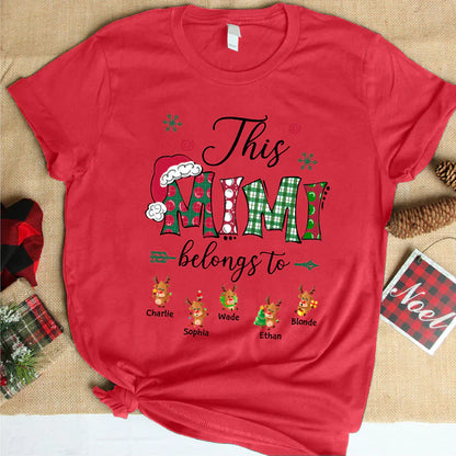 This Mimi Belongs to Christmas Reindeer T-Shirt