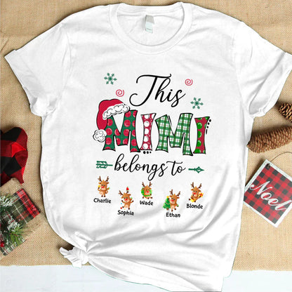This Mimi Belongs to Christmas Reindeer T-Shirt