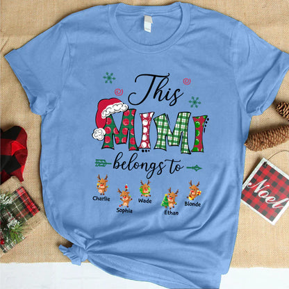 This Mimi Belongs to Christmas Reindeer T-Shirt