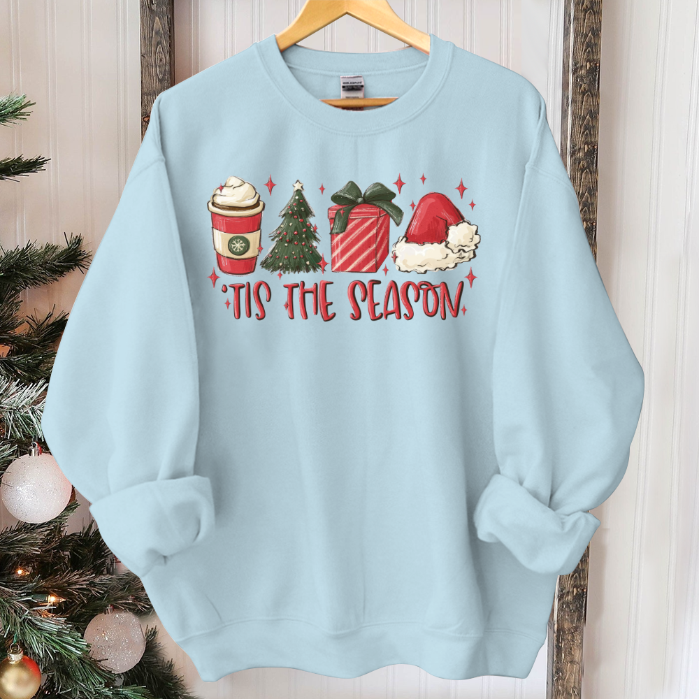 Tis The Season Sweatshirt, Christmas Tis The Season Sweatshirt, Merry Christmas Sweatshirt, Christmas Sweatshirt, Cute Winter Sweatshirt