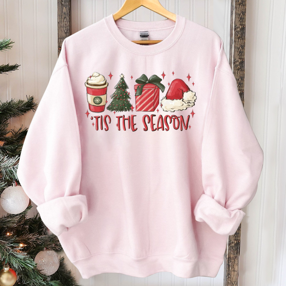 Tis The Season Sweatshirt, Christmas Tis The Season Sweatshirt, Merry Christmas Sweatshirt, Christmas Sweatshirt, Cute Winter Sweatshirt