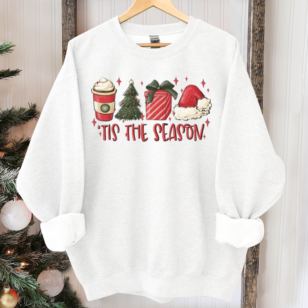 Tis The Season Sweatshirt, Christmas Tis The Season Sweatshirt, Merry Christmas Sweatshirt, Christmas Sweatshirt, Cute Winter Sweatshirt