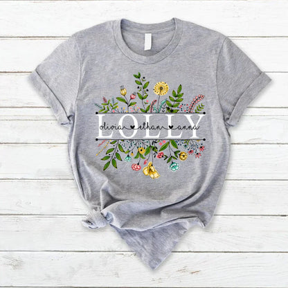 Wildflowers Lolly And Grandkids T-Shirt