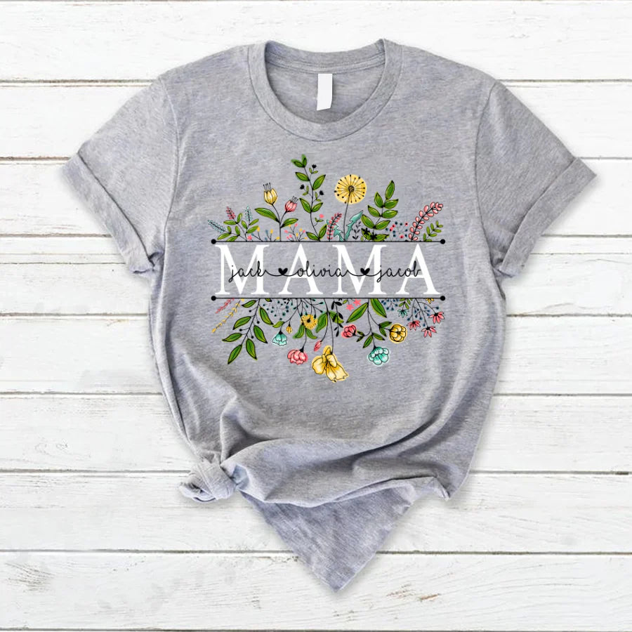Wildflowers Mama And Kids T-Shirt