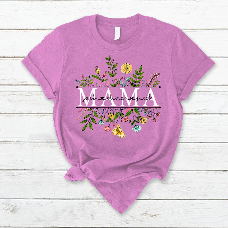 Wildflowers Mama And Kids T-Shirt