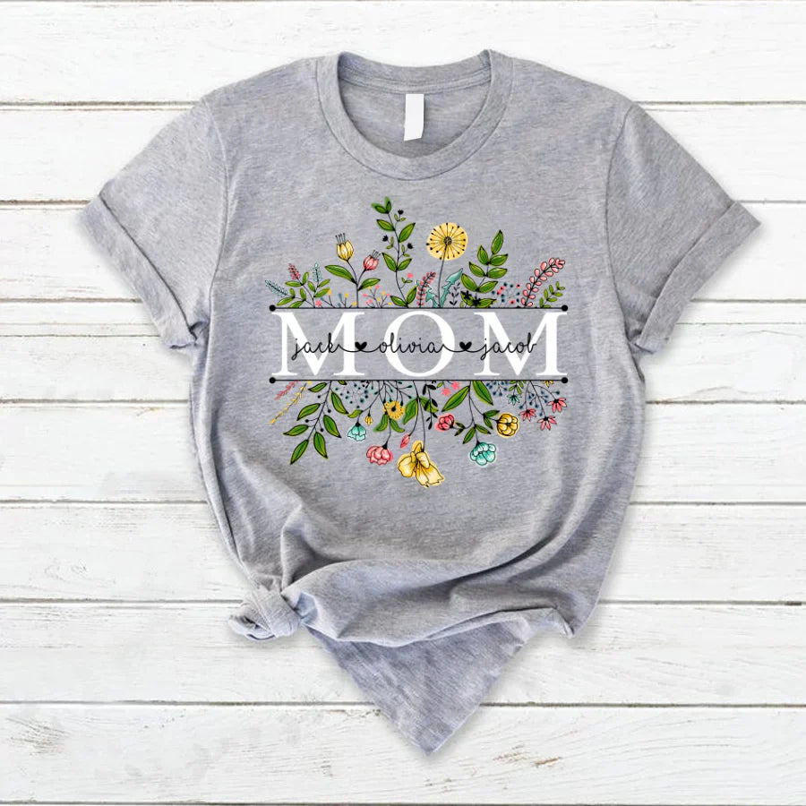 Wildflowers Mom And Kids T-Shirt
