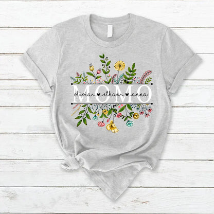 Wildflowers Momo And Grandkids T-Shirt