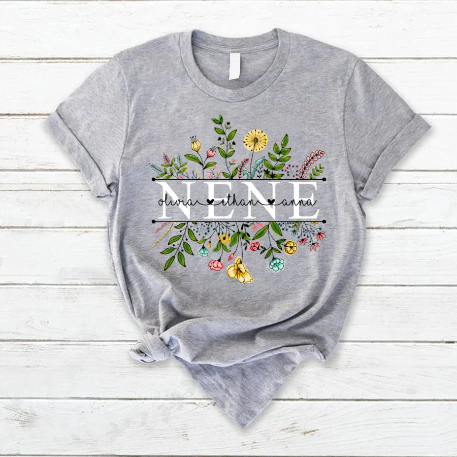 Wildflowers Nene And Grandkids T-Shirt