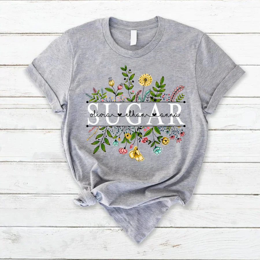 Wildflowers Sugar And Grandkids T-Shirt