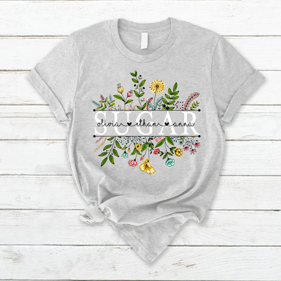 Wildflowers Sugar And Grandkids T-Shirt