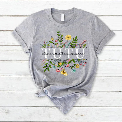 Wildflowers Tutu And Grandkids T-Shirt