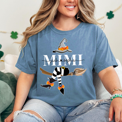 Custom Grandma Halloween Shirt, Personalized Mimi Witch T-Shirt, Perfect Gift for Nana